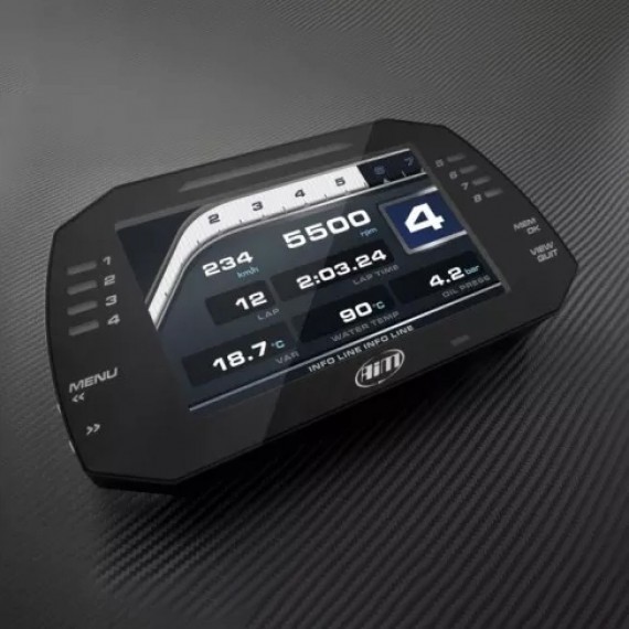 AIM | MXG 1.2 Dash Logger: Display Logger con Modulo GPS e Ampio Display TFT a Colori