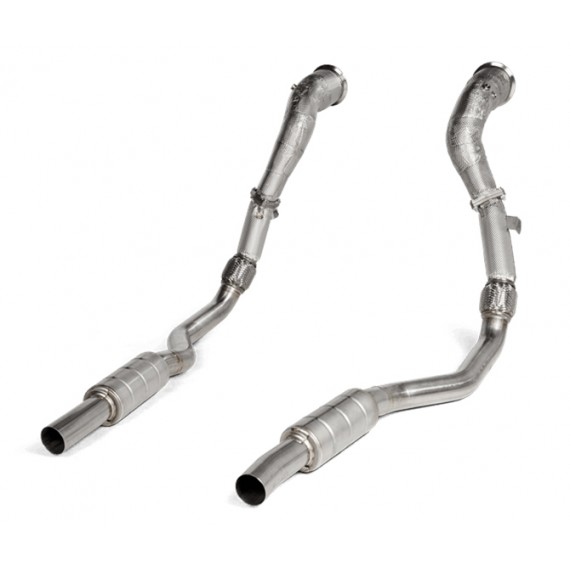 Akrapovic | Downpipe con tubi di raccordo in acciaio Inox per Audi RS6 C8 Avant
