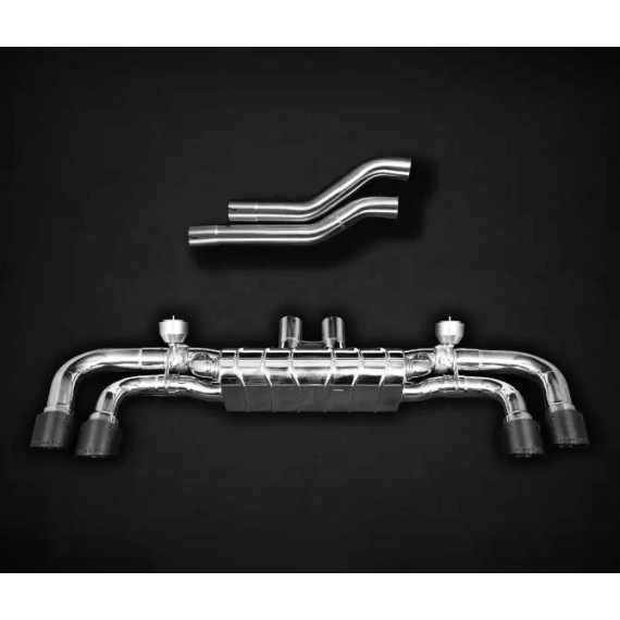 Capristo | Impianto di scarico per Porsche Cayenne 3.0 V6 Turbo serie 536 e 4.0 Bi-Turbo con terminali di serie