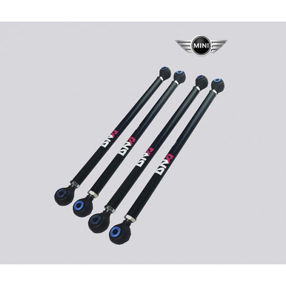 DNA Racing Components | Kit tiranti sospensioni posteriori regolazione camber e convergenza per MINI R50 / R52 / R53 / R55 / R56 / R57 DNA Racing Components | Kit tiranti sospensioni posteriori regolazione camber e convergenza per MINI R50 / R52 / R53 / R55 / R56 / R57