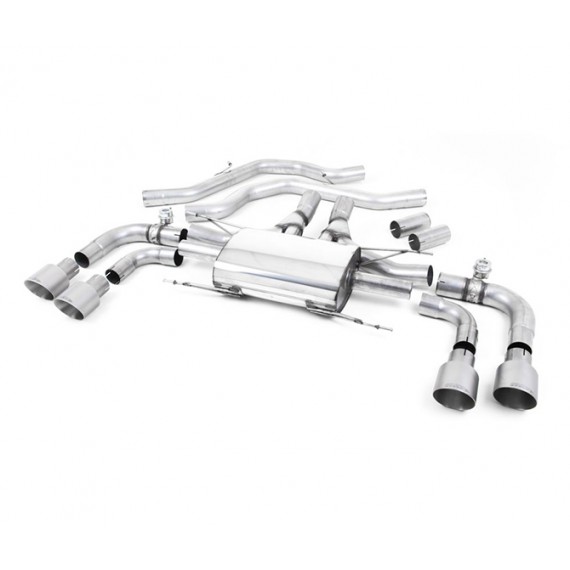 Milltek Sport | Front Pipe-back con terminali TITANIO per Alfa Romeo Giulia Quadrifoglio 2.9 V6 Bi-Turbo