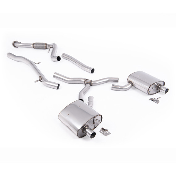 Milltek Sport | Cat-back Non-resonated per Audi A4 B9.5 2.0 TFSI Berlina/Avant Quattro (incl. Mild Hybrid, senza barre rinforzo) 2021-2026 Milltek Sport | Cat-back Non-resonated per Audi A4 B9.5 2.0 TFSI Berlina/Avant Quattro (incl. Mild Hybrid, senza barre rinforzo) 2021-2026