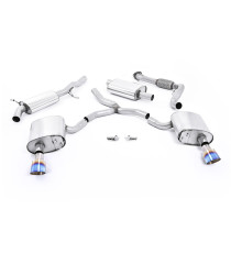 Milltek Sport | Cat-back Resonated con finalini TITANIO BRUCIATO per Audi A4 B9 2.0 TFSI Berlina/Avant Quattro (senza barre rinforzo) 2016-2021