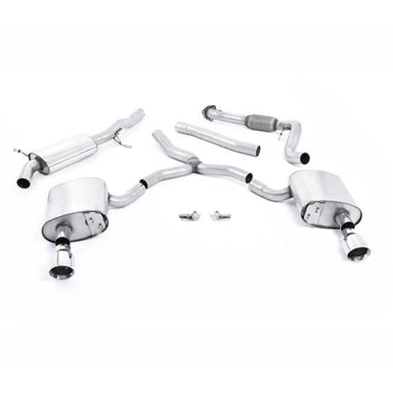 Milltek Sport | Cat-back Road+ con finalini CROMATI per Audi A4 B9 2.0 TFSI Berlina/Avant Quattro (senza barre rinforzo) 2016-2021 Milltek Sport | Cat-back Road+ con finalini CROMATI per Audi A4 B9 2.0 TFSI Berlina/Avant Quattro (senza barre rinforzo) 2016-2021