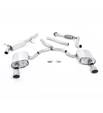 Milltek Sport | Cat-back Road+ con finalini TITANIO SPAZZOLATO per Audi A4 B9 2.0 TFSI Berlina/Avant Quattro (senza barre rinforzo) 2016-2021
