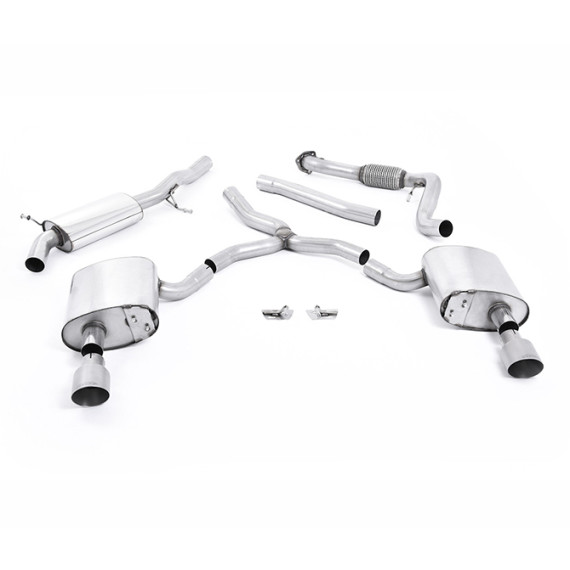 Milltek Sport | Cat-back Road+ con finalini TITANIO SPAZZOLATO per Audi A4 B9 2.0 TFSI Berlina/Avant Quattro (senza barre rinforzo) 2016-2021 Milltek Sport | Cat-back Road+ con finalini TITANIO SPAZZOLATO per Audi A4 B9 2.0 TFSI Berlina/Avant Quattro (senza barre rinforzo) 2016-2021
