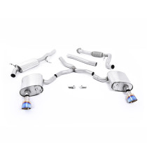 Milltek Sport | Cat-back Road+ con finalini TITANIO BRUCIATO per Audi A4 B9 2.0 TFSI Berlina/Avant Quattro (senza barre rinforzo) 2016-2021
