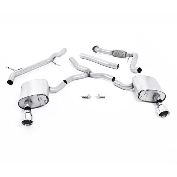 Milltek Sport | Cat-back Non-resonated con finalini CROMATI per Audi A4 B9 2.0 TFSI Berlina/Avant Quattro (senza barre rinforzo) 2016-2021 Milltek Sport | Cat-back Non-resonated con finalini CROMATI per Audi A4 B9 2.0 TFSI Berlina/Avant Quattro (senza barre rinforzo) 2016-2021