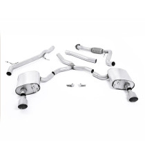 Milltek Sport | Cat-back Non-resonated con finalini TITANIO SPAZZOLATO per Audi A4 B9 2.0 TFSI Berlina/Avant Quattro (senza barre rinforzo) 2016-2021