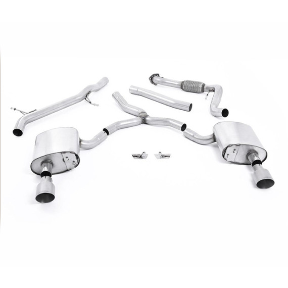 Milltek Sport | Cat-back Non-resonated con finalini TITANIO SPAZZOLATO per Audi A4 B9 2.0 TFSI Berlina/Avant Quattro (senza barre rinforzo) 2016-2021 Milltek Sport | Cat-back Non-resonated con finalini TITANIO SPAZZOLATO per Audi A4 B9 2.0 TFSI Berlina/Avant Quattro (senza barre rinforzo) 2016-2021