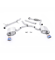 Milltek Sport | Cat-back Non-resonated con finalini TITANIO BRUCIATO per Audi A4 B9 2.0 TFSI Berlina/Avant Quattro (senza barre rinforzo) 2016-2021