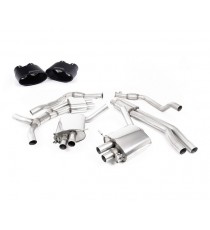 Milltek Sport | Cat-back Resonated con finalini NERI per Audi RS4 B9 2.9 V6 Turbo Avant (solo modello CON OPF/GPF) dal 2019 Milltek Sport | Cat-back Resonated con finalini NERI per Audi RS4 B9 2.9 V6 Turbo Avant (solo modello CON OPF/GPF) dal 2019