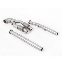 Milltek Sport | Downpipe maggiorato V2 con gomito 100mm NO CAT + bypass GPF/OPF per Audi RS3 8Y 400cv (dal 2021) / RSQ3 2.5T (dal 2020, con OPF) / Audi RS3 8V 400cv (dal 2019, con OPF) / Audi TT Mk3 TTRS 2.5 TFSI Quattro (dal 2019, con OPF)