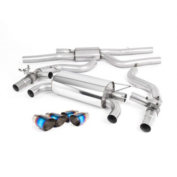 Milltek Sport | GPF/OPF Back System con finalini GT-90 TITANIO BRUCIATO per BMW Serie 2 F87 M2 Competition Coupé 2018-2022