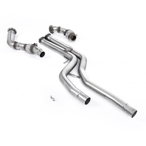 Milltek Sport | Downpipe maggiorati con bypass OPF/GPF e rimozione catalizzatori per BMW Serie 3 F80 M3 Berlina (CON OPF/GPF) 2019-2020 / BMW Serie 4 F82/F83 M4 Coupe/Cabrio, M4 Competition & M4 CS Coupé (CON OPF/GPF) dal 2019
