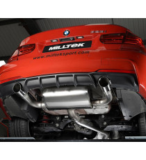 Milltek Sport | Cat-back Non-resonated con finalini CROMATI per BMW Serie 3 F30 328i M-Sport N20 Automatic 2012-2019 (senza Tow Bar)