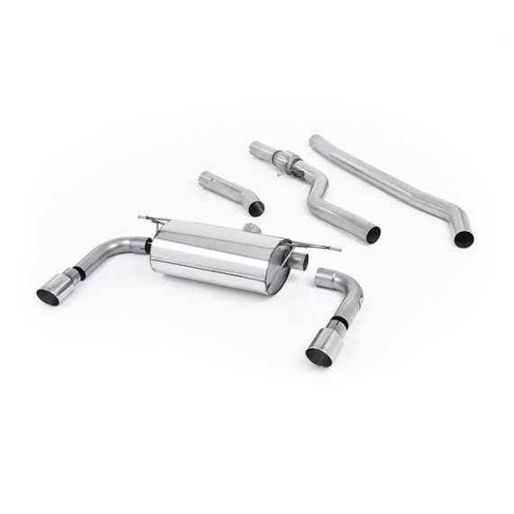 Milltek Sport | Cat-back Non-resonated con finalini CROMATI per BMW Serie 3 F30 328i M-Sport N20 Automatic 2012-2019 (senza Tow Bar)