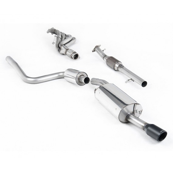 Milltek Sport | Sistema completo Resonated (con Catalizzatore sportivo) con terminale NERO per Ford Fiesta Mk6 ST 150 2005-2008