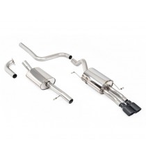Milltek Sport | Cat-back Resonated con finalini NERI per Ford Fiesta Mk7 1.0T EcoBoost (100cv/125cv/140cv) 2013-2019