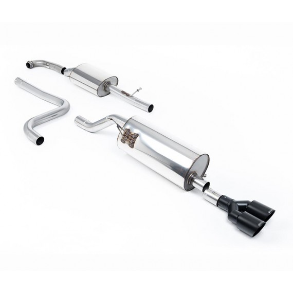 Milltek Sport | Cat-back Resonated con finalini NERI per Ford Fiesta Mk8 1.0T EcoBoost ST-Line 3 & 5 porte (solo modelli SENZA GPF/OPF) 2017-2019