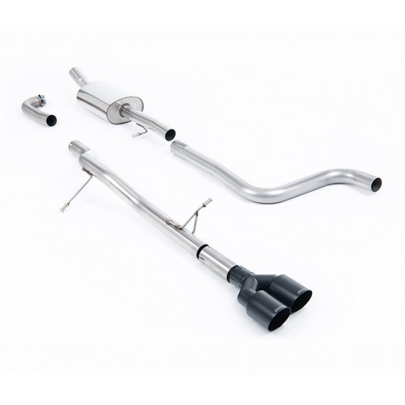 Milltek Sport | Cat-back Non-resonated con finalini NERI per Ford Fiesta Mk8 1.0T EcoBoost ST-Line 3 & 5 porte (solo modelli SENZA GPF/OPF) 2017-2019