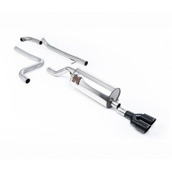 Milltek Sport | Cat-back Road+ con finalini NERI OPACHI per Ford Fiesta Mk8 1.0T EcoBoost ST-Line 3 & 5 porte (solo modelli SENZA GPF/OPF) 2017-2019