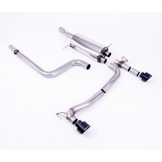 Milltek Sport | Cat-back Resonated con finalini NERI per Ford Fiesta Mk8 1.5 EcoBoost ST 200cv (fino a Settembre 2020) NECESSITA DIFFUSORE MAXTON DESIGN