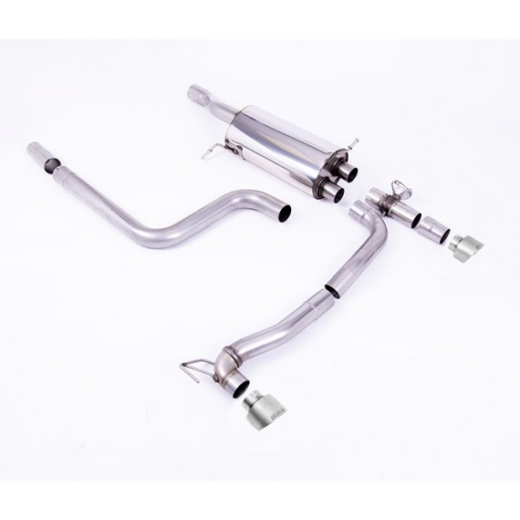 Milltek Sport | Cat-back Resonated con finalini TITANIO per Ford Fiesta Mk8 1.5 EcoBoost ST 200cv (fino a Settembre 2020) NECESSITA DIFFUSORE MAXTON DESIGN