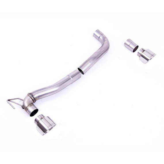Milltek Sport | Parti aggiuntive con finalini CROMATI - upgrade per possessori Milltek per Ford Fiesta Mk8 1.5 EcoBoost ST 200cv (fino a Settembre 2020) / (da Settembre 2020 in poi) NECESSITA DIFFUSORE MAXTON DESIGN