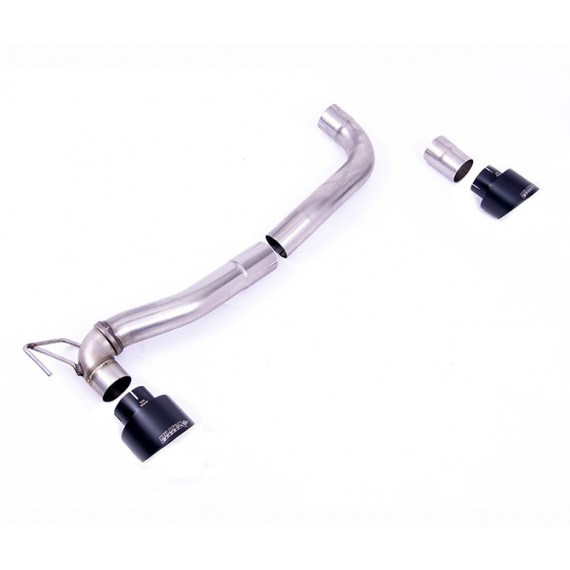 Milltek Sport | Parti aggiuntive con finalini NERI CERAKOTE - upgrade per possessori Milltek per Ford Fiesta Mk8 1.5 EcoBoost ST 200cv (fino a Settembre 2020) / (da Settembre 2020 in poi) NECESSITA DIFFUSORE MAXTON DESIGN