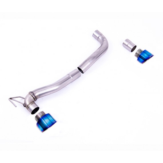 Milltek Sport | Parti aggiuntive con finalini TITANIO BRUCIATO - upgrade per possessori Milltek per Ford Fiesta Mk8 1.5 EcoBoost ST 200cv (fino a Settembre 2020) / (da Settembre 2020 in poi) NECESSITA DIFFUSORE MAXTON
