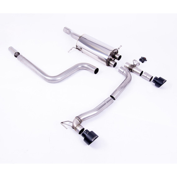 Milltek Sport | Cat-back Resonated con finalini NERI per Ford Fiesta Mk8 1.5 EcoBoost ST 200cv (fino a Settembre 2020) NECESSITA DIFFUSORE MAXTON DESIGN