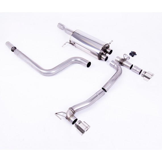 Milltek Sport | Cat-back Resonated con finalini CROMATI per Ford Fiesta Mk8 1.5 EcoBoost ST 200cv (fino a Settembre 2020) NECESSITA DIFFUSORE MAXTON DESIGN