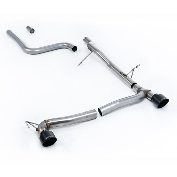 Milltek Sport | Particulate Filter-back Non-resonated con finalini NERI per Ford Fiesta Mk8 1.0T EcoBoost ST-Line 100/125/140cv (con OPF/GPF) dal 2019 NECESSITA DIFFUSORE MAXTON DESIGN