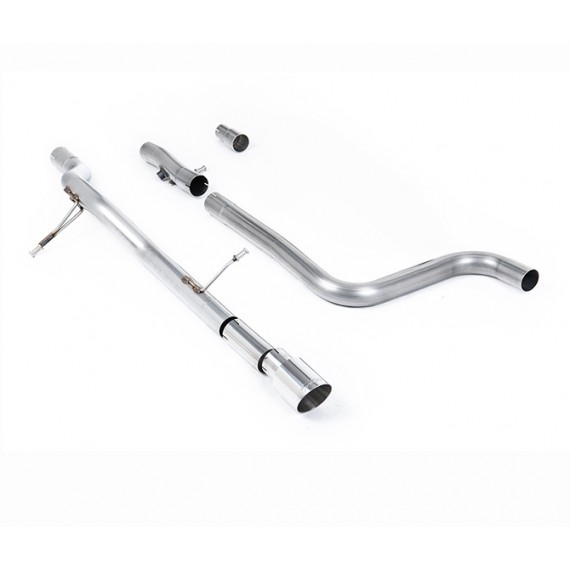 Milltek Sport | Particulate Filter-back Non-resonated con finalini CROMATI per Ford Fiesta Mk8 1.0T EcoBoost ST-Line 3 & 5 porte 155cv Hybrid (solo modelli con OPF/GPF) dal 2020