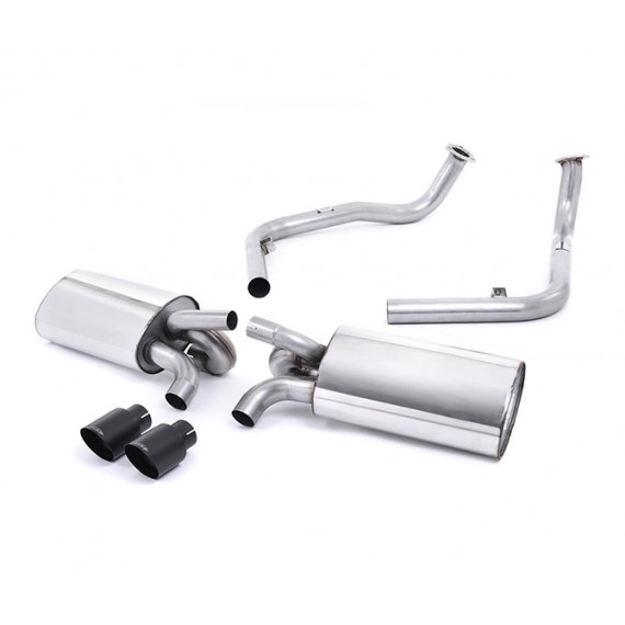 Milltek Sport | Cat-back con finalini NERI per Porsche Cayman 987 Gen1 3.2 S 2006-2009 / Boxster 987 Gen1 3.2 S 2004-2009
