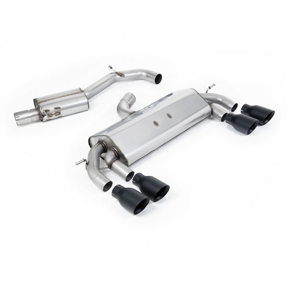 Milltek Sport | Cat-back Resonated con finalini NERI senza valvole per Volkswagen Golf Mk7 R 2.0 TSI 300cv 2014-2017 Milltek Sport | Cat-back Resonated con finalini NERI senza valvole per Volkswagen Golf Mk7 R 2.0 TSI 300cv 2014-2017