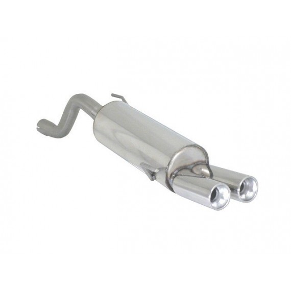 Ragazzon | Terminale silenziato con finali rotondi cromati sfalsati per Alfa Romeo Mito 1.4 TB (135cv/155cv/170cv) Multiair (140cv) Multiair 1.6 JTDm (120cv)