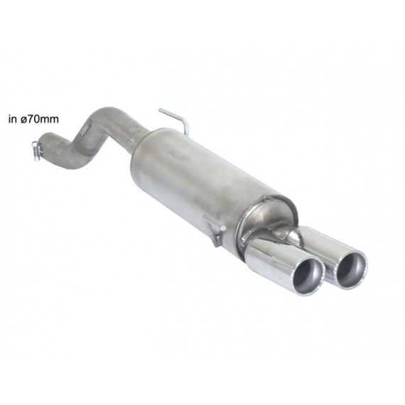 Ragazzon | Terminale silenziato con finali rotondi cromati sfalsati per Abarth Grande Punto e EVO 1.4 TJET (155cv/163cv/180cv) DA MONTARE IN COPPIA CON: 57.0085.00 - 55.0404.00