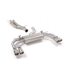 Ragazzon | Terminale silenziato + Centrale non silenziato con finali rotondi cromati sfalsati con valvole per Audi RS3 8V Sedan 2.5TFSI Quattro (400cv) DA MONTARE IN COPPIA CON 50.0774.80 - 50.0906.80 - 55.0586.00