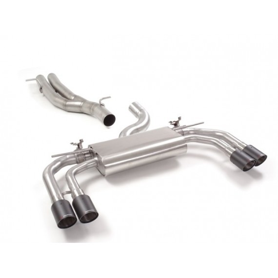 Ragazzon | Terminale silenziato + Centrale non silenziato con finali rotondi in Carbonio sfalsati con valvole per Audi RS3 8V Sedan 2.5TFSI Quattro (400cv) DA MONTARE IN COPPIA CON: 50.0774.80 - 50.0906.80 - 55.0586.00