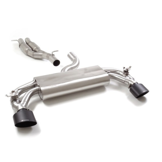 Ragazzon | Terminale silenziato + Centrale non silenziato con finali ovali neri con valvole per Audi RS3 8V Sportback 2.5TFSI Quattro (400cv) DA MONTARE IN COPPIA CON: 50.0774.80 - 50.0906.80 - 55.0586.00
