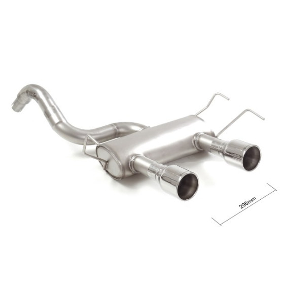 Ragazzon | Terminale silenziato con finali rotondi cromati centrali per Abarth 500/595 1.4 TJET (135cv/160cv/140cv/145cv/164cv/180cv)