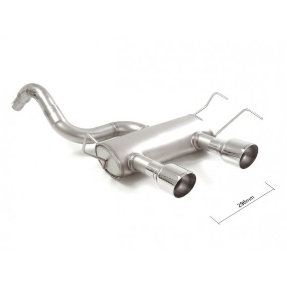 Ragazzon | Terminale silenziato con finali rotondi cromati centrali per Abarth 500/595 1.4 TJET (135cv/160cv/140cv/145cv/165cv/180cv)