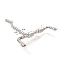 Ragazzon | Terminale silenziato con finali rotondi cromati per Alfa Romeo Giulia 2.2TD (136cv/160cv/190cv) 2.2TD Q4 (190cv/210cv) COMPATIBILE SOLO CON VETTURA CON AD-BLUE