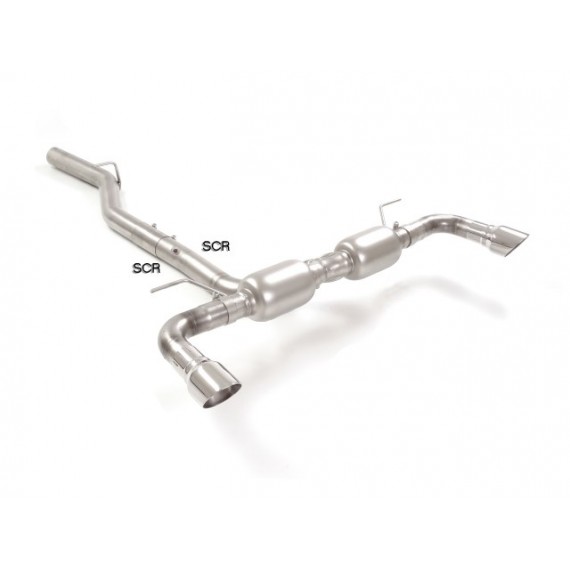 Ragazzon | Terminale silenziato con finali rotondi cromati per Alfa Romeo Giulia 2.2TD (136cv/160cv/190cv) 2.2TD Q4 (190cv/210cv) COMPATIBILE SOLO CON VETTURA CON AD-BLUE