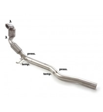 Ragazzon | Downpipe Catalizzato 200celle per Volkswagen Golf 8 CD R 2.0TSi 4motion (320cv) COMPATIBILE CON POSTERIORE ORIGINALE