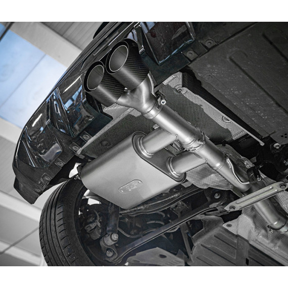 Ragazzon | Terminale silenziato + Centrale non silenziato con finali rotondi in Carbonio con valvola per MINI F56 JCW 2.0 (231cv) 11/2020