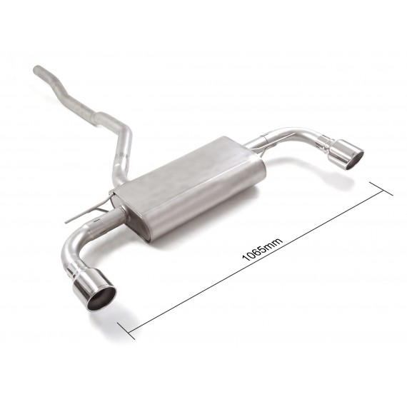 Ragazzon | Terminale silenziato con finali rotondi cromati per BMW 116i (140cv) / 118i (140cv/136cv) 2019>>06/2024