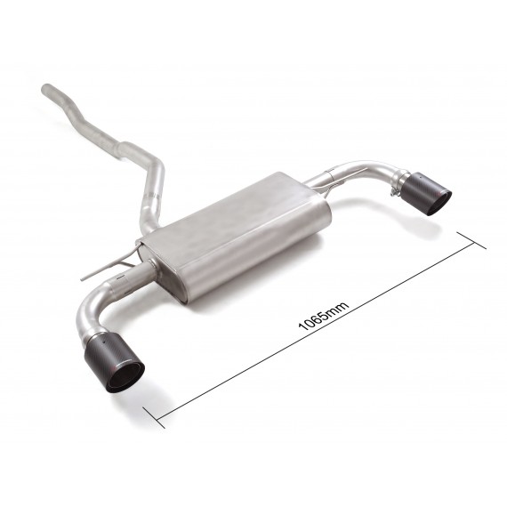 Ragazzon | Terminale silenziato con finali rotondi in Carbonio per BMW 116i (140cv) / 118i (140cv/136cv) 2019>>06/2024